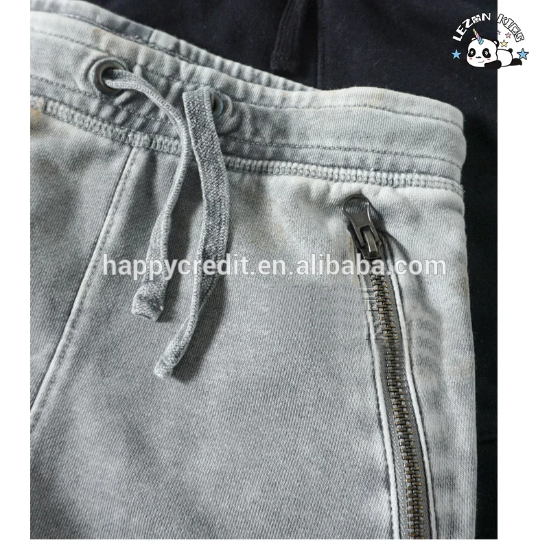 LEZONKIDS - Calças de moletom largas e confortáveis para meninos, calças harem, calças de hip hop pretas para meninos de 2 a 12 anos
